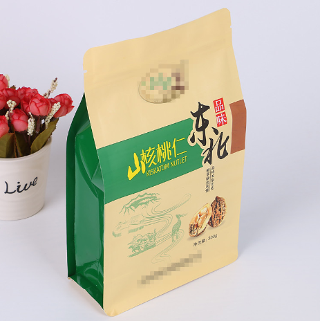 八邊封山核桃零食袋 食品級牛皮紙包裝袋自封袋 免費(fèi)設(shè)計logo