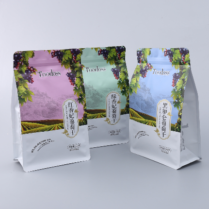 塑料八邊封袋自立自封袋黑加侖葡萄干鋁箔塑料袋定制